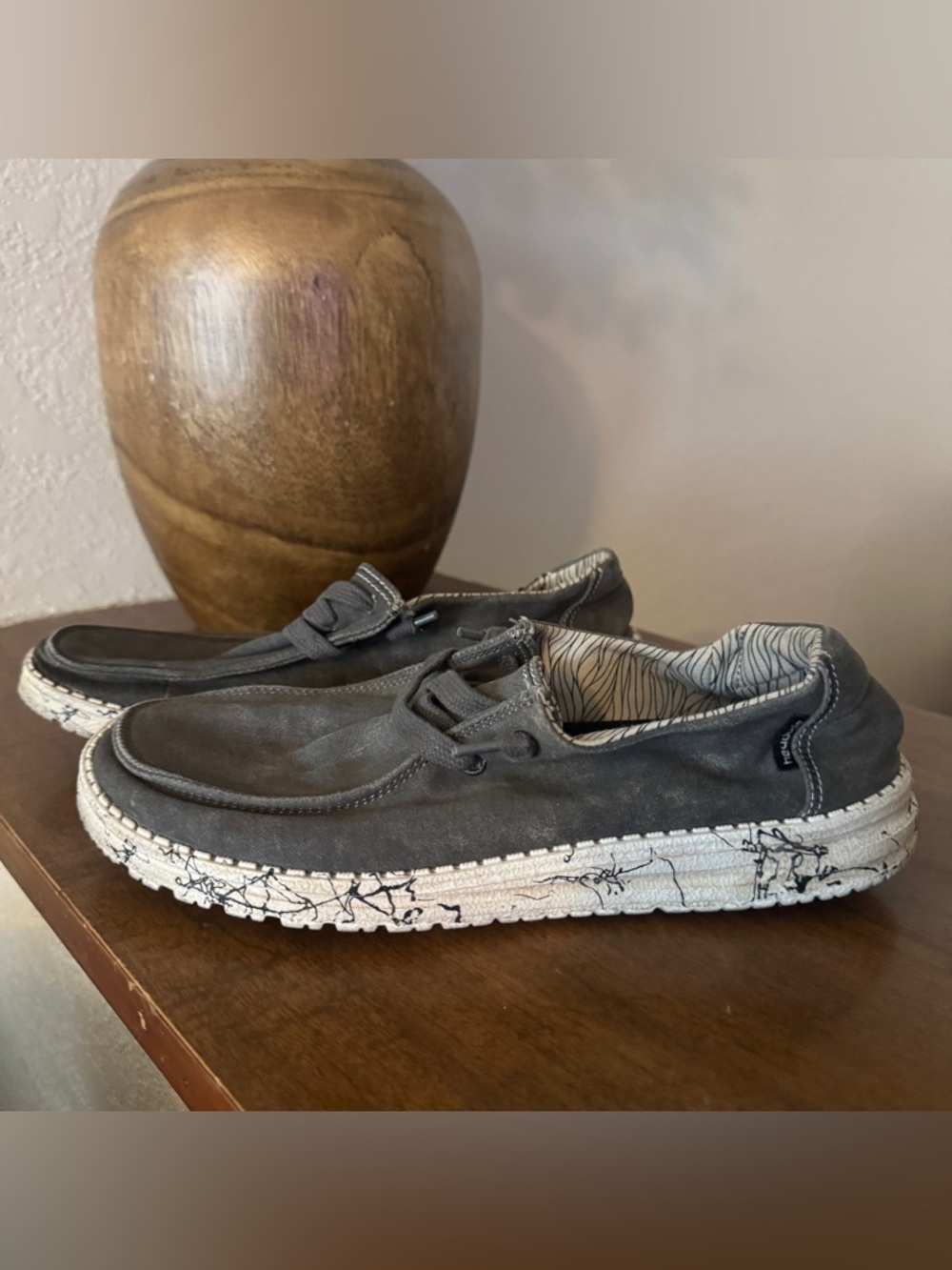 Hey Dude | grey slip on shoes | 8 - Picture 2 of 3